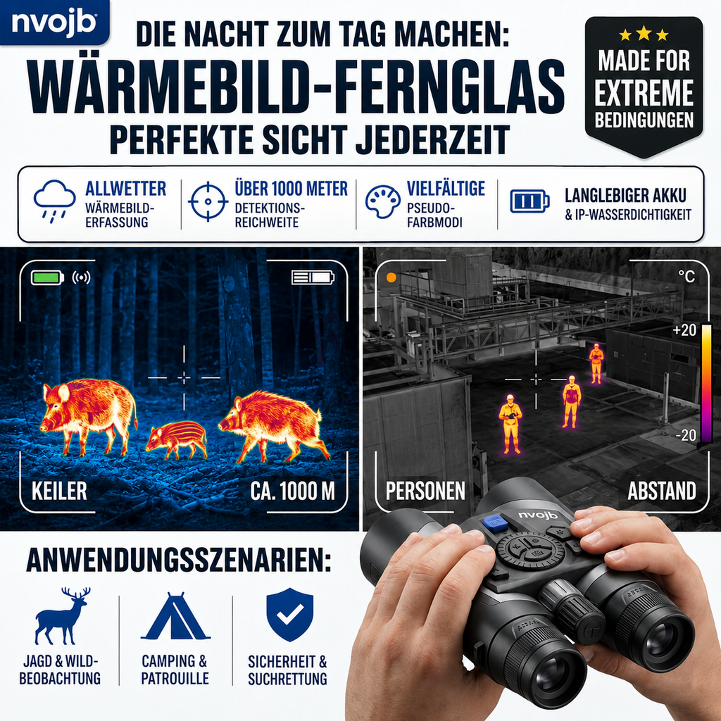 Multispektrale Wärmebildkamera und digitales Nachtsichtfernglas mit Laserentfernungsmesser
