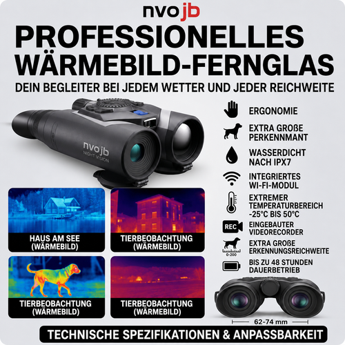 Multispektrale Wärmebildkamera und digitales Nachtsichtfernglas mit Laserentfernungsmesser